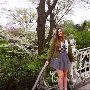 Madewell Black and White Checkered Skirt